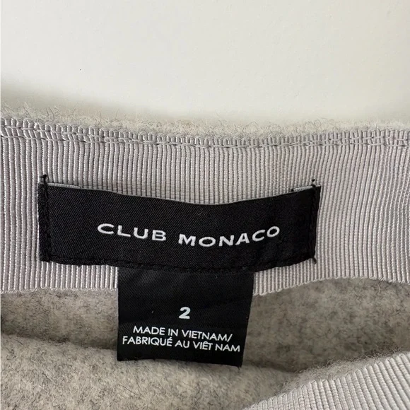 Club Monaco Grey Wool Blend A-Line Mini Skirt | Size 2 | Like New Minimal - Picture 4 of 6